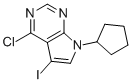 4-CHLORO-7-CYCLOPENTYL-5-IODO-7H-PYRROLO[2,3-D]PYRIMIDINE结构式