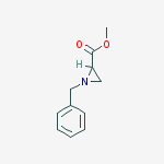 Structure of 2-AZIRIDINECARBOXYLIC ACID, 1-(PHENYLMETHYL)-, METHYL ESTER