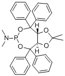 Structure of (3AR,8AR)-(-)-(2,2-DIMETHYL-4,4,8,8-TETRAPHENYL-TETRAHYDRO-[1,3]DIOXOLO[4,5-E][1,3,2]DIOXAPHOSPHEPIN-6-YL)DIMETHYLAMINE