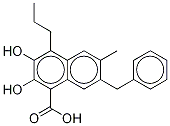 1-Naphthalenecarboxylic acid,2,3-dihydroxy-6-methyl-7-(phenylmethyl)-4-propyl-结构式