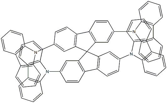 Structure of Spiro-CBP , 2,2',7,7'-Tetrakis(carbazol-9-yl)-9,9'-spiro-biflu