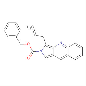Structure of 2H-Pyrrolo[3,4-b]quinoline-2-carboxylic acid,1,3-dihydro-3-(2-propenyl)-, phenylmethyl ester