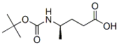 Structure of Pentanoic acid,4-[[(1,1-dimethylethoxy)carbonyl]amino]-, (4R)-