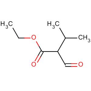 Structure of Butanoic acid, 2-formyl-3-methyl-, ethyl ester