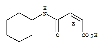 Structure of 2-Butenoic acid,4-(cyclohexylamino)-4-oxo-, (2Z)-