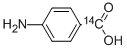 Structure of P-AMINOBENZOIC ACID, [CARBOXYL-14C]