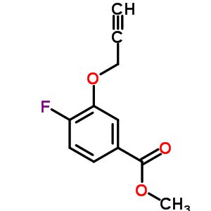 Methyl 4-fluoro-3-(2-propyn-1-yloxy)benzoate结构式