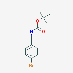 TERT-BUTYL 2-(4-BROMOPHENYL)PROPAN-2-YLCARBAMATE结构式