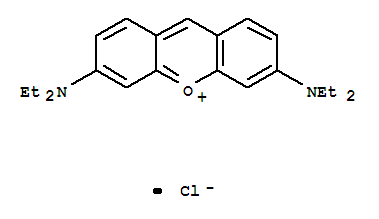 Structure of 3.6-Bis-diaethylamino-xanthylium-chlorid