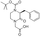 Structure of (3S)-4-BOC-1-CARBOXYMETHYL-3-BENZYL-PIPERAZIN-2-ONE