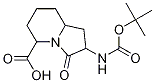 2-TERT-BUTOXYCARBONYLAMINO-3-OXO-OCTAHYDRO-INDOLIZINE-5-CARBOXYLIC ACID结构式
