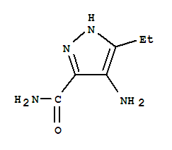 Structure of 1H-Pyrazole-3-carboxamide,4-amino-5-ethyl-