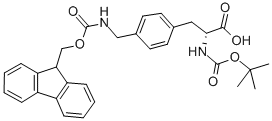 BOC-D-4-AMINOMETHYLPHE(FMOC)结构式