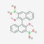 (R)-(2,2'-Dimethoxy-[1,1'-binaphthalene]-3,3'-diyl)diboronic acid结构式