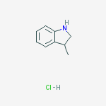 Structure of 3-methyl-2,3-dihydro-1h-indole;hydrochloride