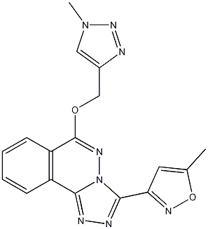 Structure of 3-(5-Methylisoxazol-3-yl)-6-[(1-methyl-1H-1,2,3-triazol-4-yl)methoxy][1,2,4]triazolo[3,4-a]phthalazine