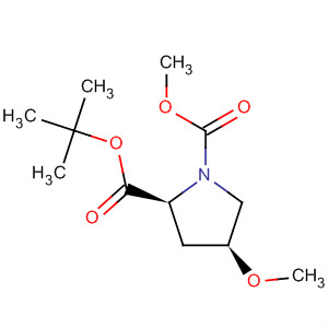 1,2-Pyrrolidinedicarboxylic acid, 4-methoxy-, 1-(1,1-dimethylethyl)2-methyl ester, (2S,4S)-结构式