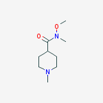 Structure of 4-Piperidinecarboxamide, N-methoxy-N,1-dimethyl-