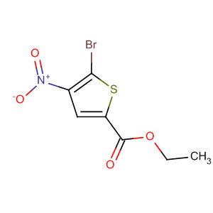 2-Thiophenecarboxylic acid, 5-bromo-4-nitro-, ethyl ester结构式