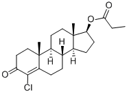 4-Chloro-17β-propionyloxyandrost-4-en-3-one结构式
