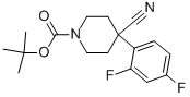1-Boc-4-氰基-4-(2,4-二氟苯基)哌啶结构式