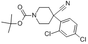 Structure of 1-BOC-4-CYANO-4-(2,4-DICHLOROPHENYL)-PIPERIDINE
