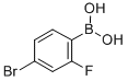 4-溴-2-氟苯硼酸结构式