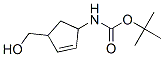 Carbamic acid, [4-(hydroxymethyl)-2-cyclopenten-1-yl]-, 1,1-dimethylethyl ester结构式