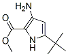 Structure of 1H-Pyrrole-2-carboxylicacid, 3-amino-5-(1,1-dimethylethyl)-, methyl ester