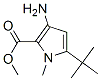Structure of 1H-Pyrrole-2-carboxylicacid,3-amino-5-(1,1-dimethylethyl)-1-methyl-,methyl