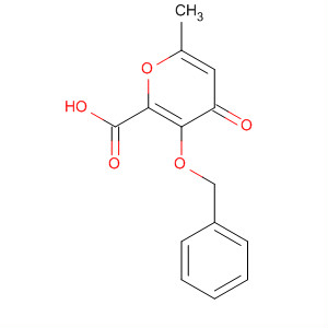 4H-Pyran-2-carboxylic acid, 6-methyl-4-oxo-3-(phenylmethoxy)-结构式