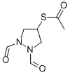 Structure of 4-(ACETYLTHIO)-1,2-DIFORMYL PYRAZOLIDINE