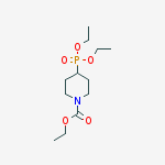 4 piperidine-1-carboxylic acid 4-diethoxyphosphoryl ethyl ester结构式