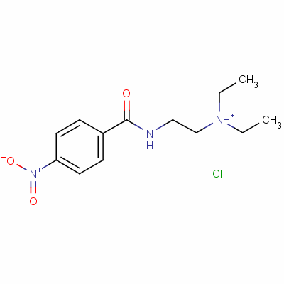 N-(2-diethylaminoethyl)-4-nitrobenzamide hydrochloride结构式