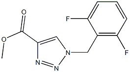 Structure of Rufinamide Related Compound B (25 mg) (Methyl 1-(2,6-difluorobenzyl)-1H-1,2,3-triazole-4-carboxylate)