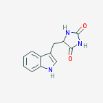 5-(1H-indol-3-ylmethyl)imidazolidine-2,4-dione结构式