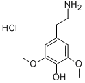 Structure of 3,5-DIMETHOXY-4-HYDROXYPHENETHYLAMINE HYDROCHLORIDE