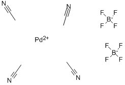 Structure of TETRAKIS(ACETONITRILE)PALLADIUM(II) TETRAFLUOROBORATE