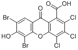 Structure of 1-CARBOXYL-5,7-DIBROMO-6-HYDROXY-2,3,4-TRICHLOROXANTHONE