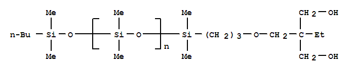 Structure of MONODICARBINOL TERMINATED POLYDIMETHYLSILOXANE
