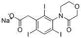 Structure of 3-(3-Oxomorpholino)-2,4,6-triiodophenylacetic acid sodium salt