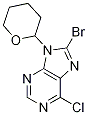 Structure of 9H-Purine, 8-bromo-6-chloro-9-(tetrahydro-2H-pyran-2-yl)-