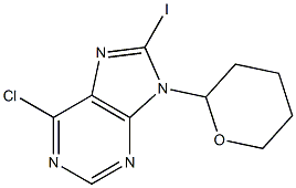 Structure of 6-Chloro-8-iodo-9-(tetrahydro-pyran-2-yl)-9H-purine