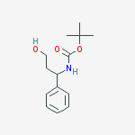 TERT-BUTYL 3-HYDROXY-1-PHENYLPROPYLCARBAMATE结构式