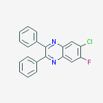 6-chloro-7-fluoro-2,3-diphenylquinoxaline结构式
