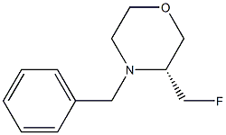 Structure of Morpholine, 3-(fluoroMethyl)-4-(phenylMethyl)-, (3R)-