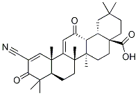 Structure of (4aS,6aR,6bS,8aS,12aR,14aR,14bS)-11-cyano-2,2,6a,6b,9,9,12a-heptamethyl-10,14-dioxo-1,3,4,5,6,7,8,8a,14a,14b-decahydropicene-4a-carboxylic acid