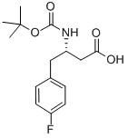 Structure of BOC-(S)-3-AMINO-4-(4-FLUORO-PHENYL)-BUTYRIC ACID