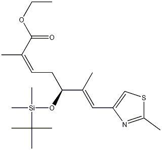 Structure of Ethyl (2Z,5S,6E)-5-{[tert-Butyl(dimethyl)silyl]oxy}-2,6-dimethyl-7-(2-methyl-1,3-thiazol-4-yl)hepta-2,6-dienoate
