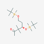 (4S)-4,6-BIS-[(TERT-BUTYLDIMETHYLSILYL)OXY]-3,3-DIMETHYLHEXAN-2-ONE结构式